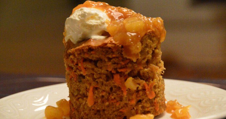 Carrot Cake with Pineapple Honey Mustard Sauce